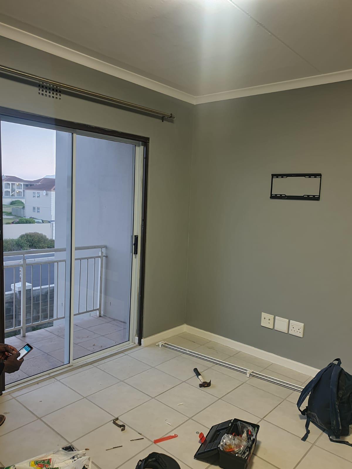 Finished painted interior room